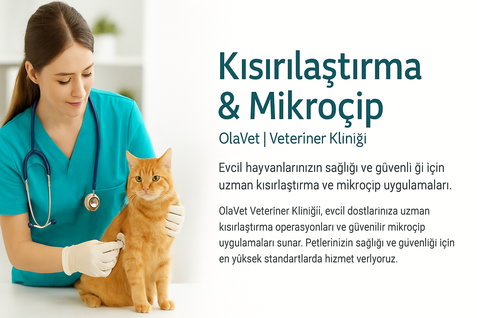 OlaVet Veteriner Kliniği – Kısırlaştırma ve Mikroçip Hizmetleri