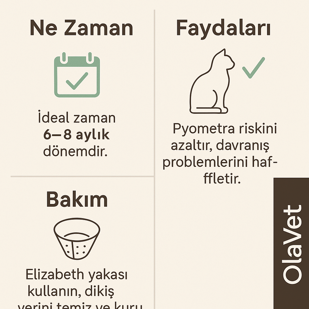 Kedilerde kısırlaştırma zamanlama, faydalar ve bakım – OlaVet Kadıköy