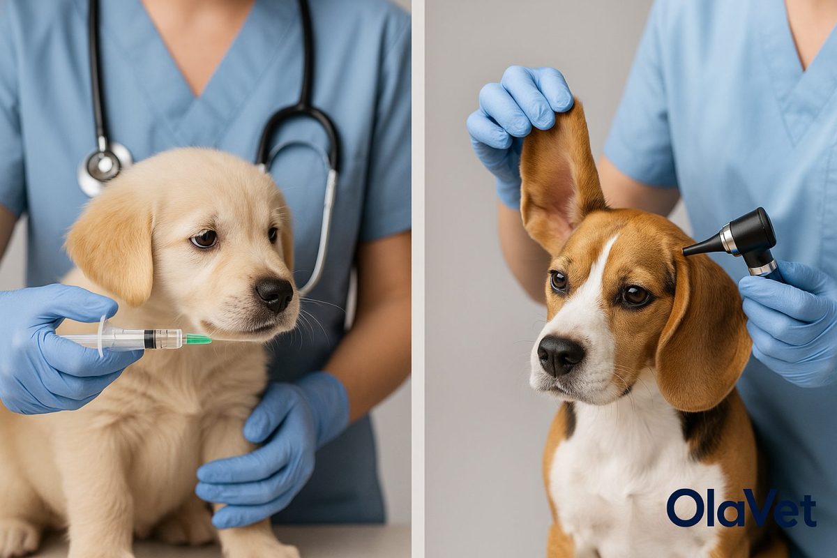 Yavru köpek aşı hazırlığı ve yetişkin köpekte muayene — OlaVet Kadıköy